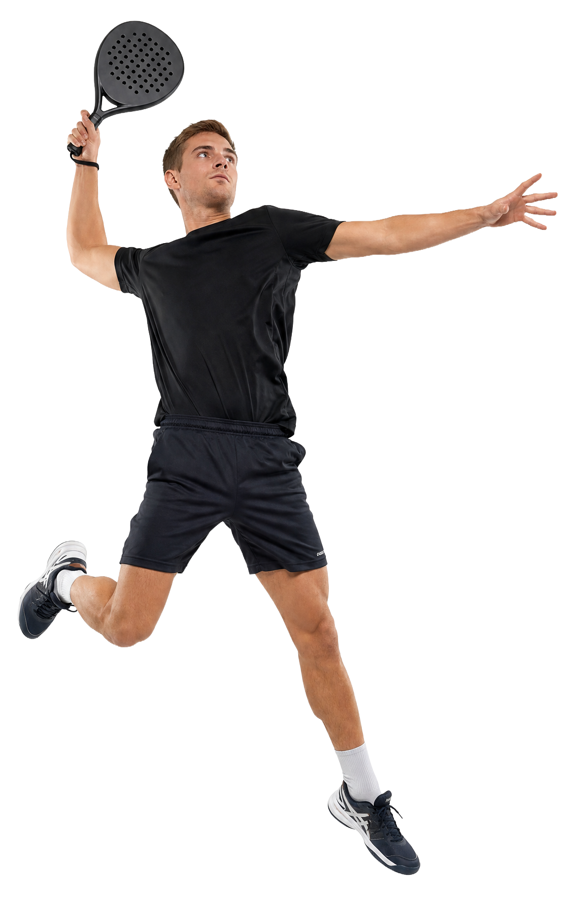 Padel-Spieler beim Sprungschlag